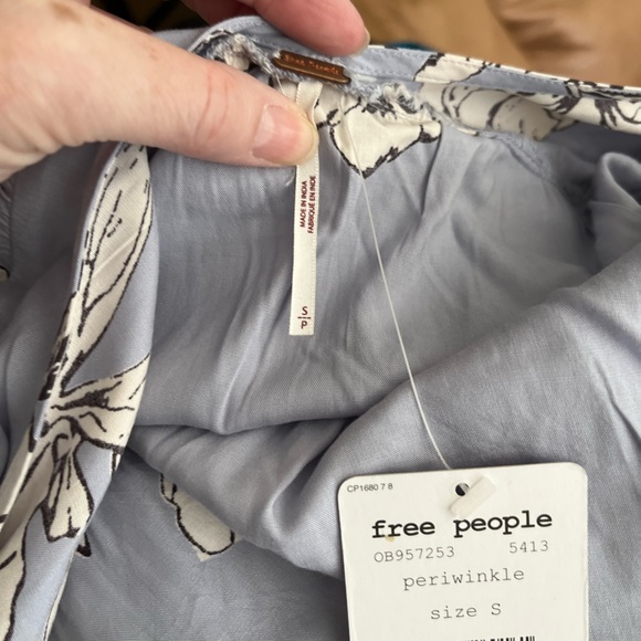 Free People  "Rita" Tiered Periwinkle Midi Dress- NWY, size S - Picture 10 of 13